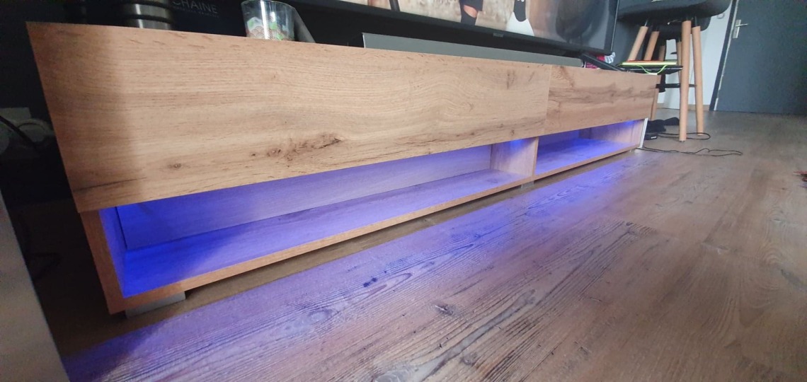 Un meuble transformé grâce au ruban LED